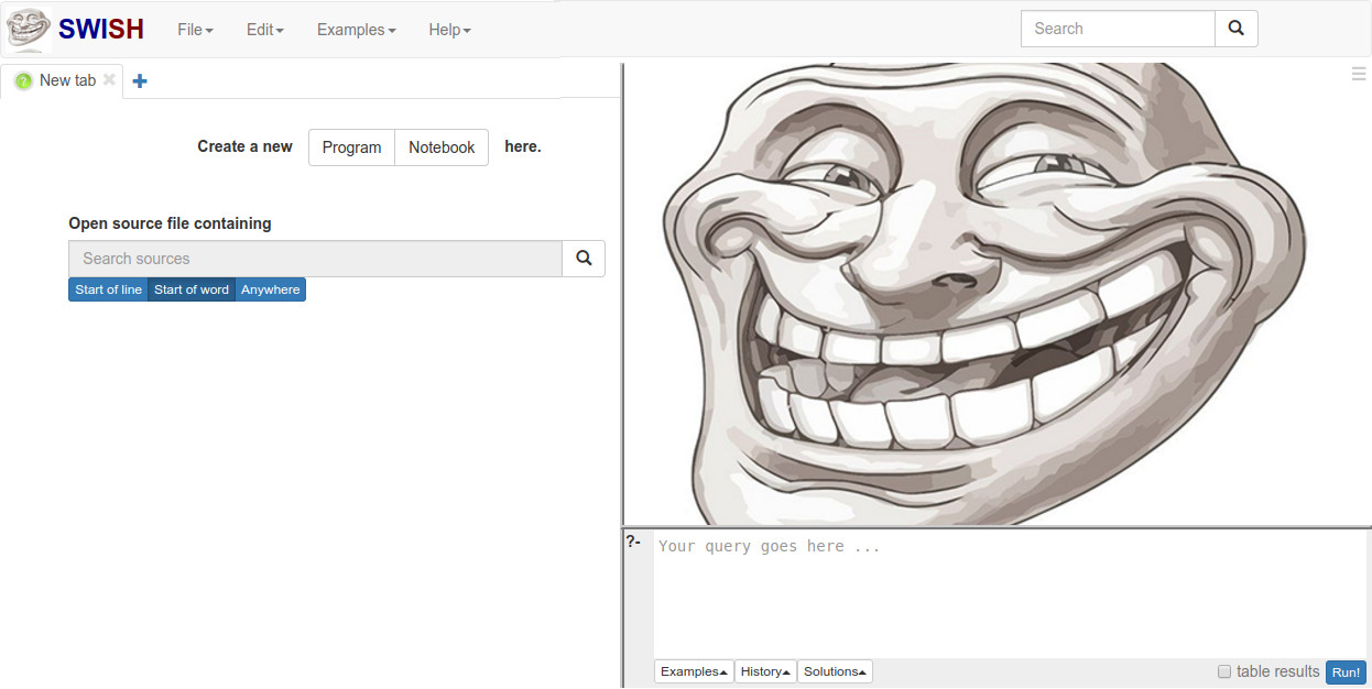 SwiSH Prolog Trollface