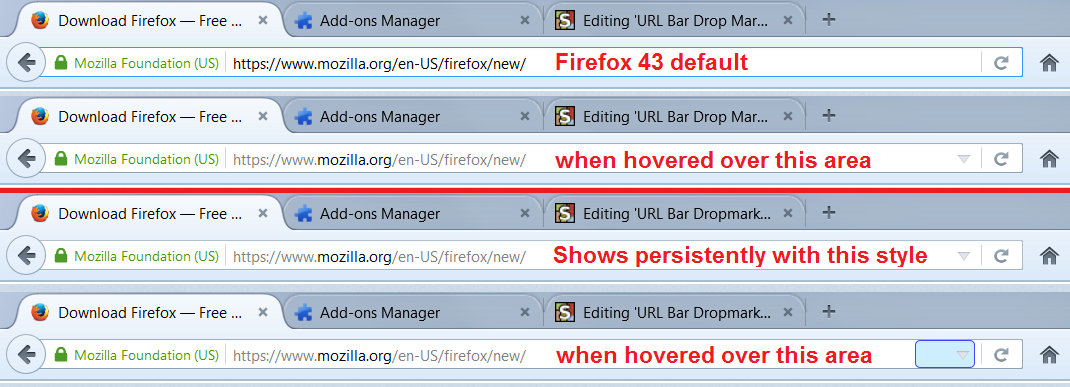URL Bar Dropmarker Double-wide