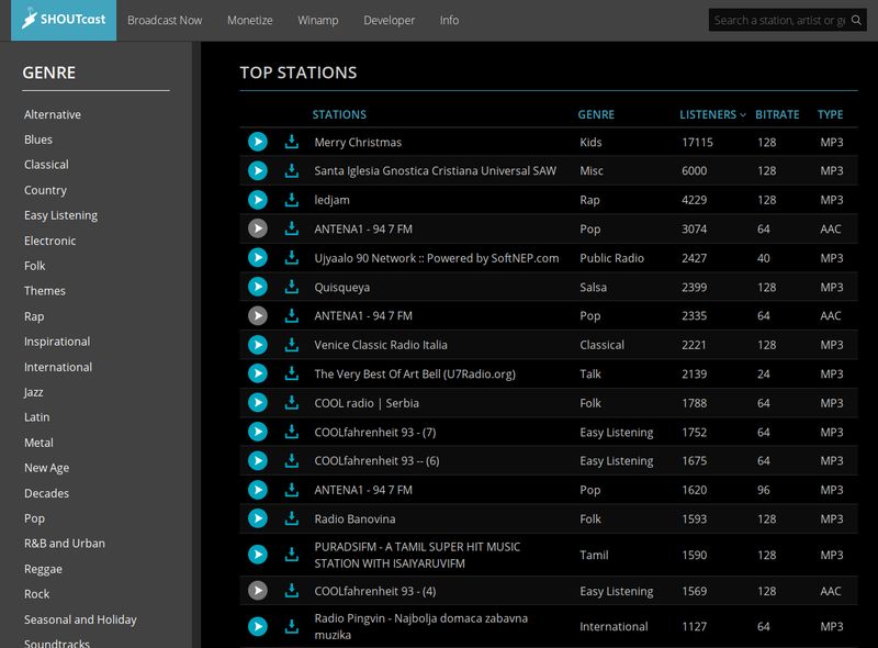 Shoutcast dark (by Jooch)