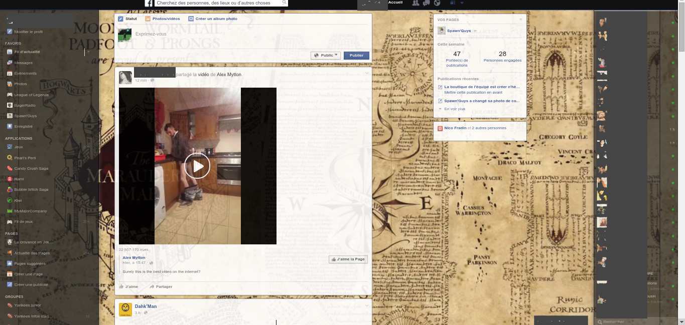 Harry Potter Facebook Style