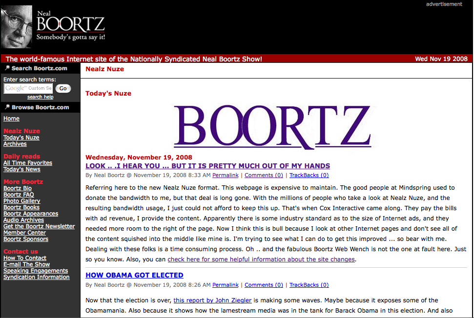 Boortz.Com Right Column Omitted