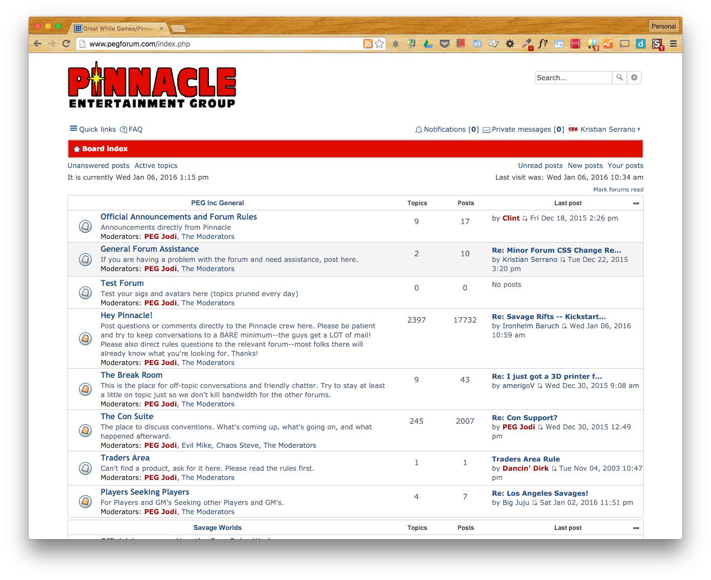 Pinnacle Entertainment Group Forum (phpBB)