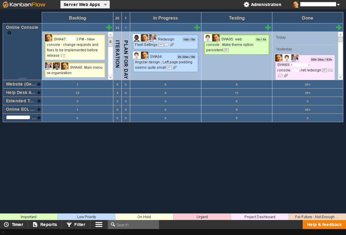 Kanbanflow - Dark Blue