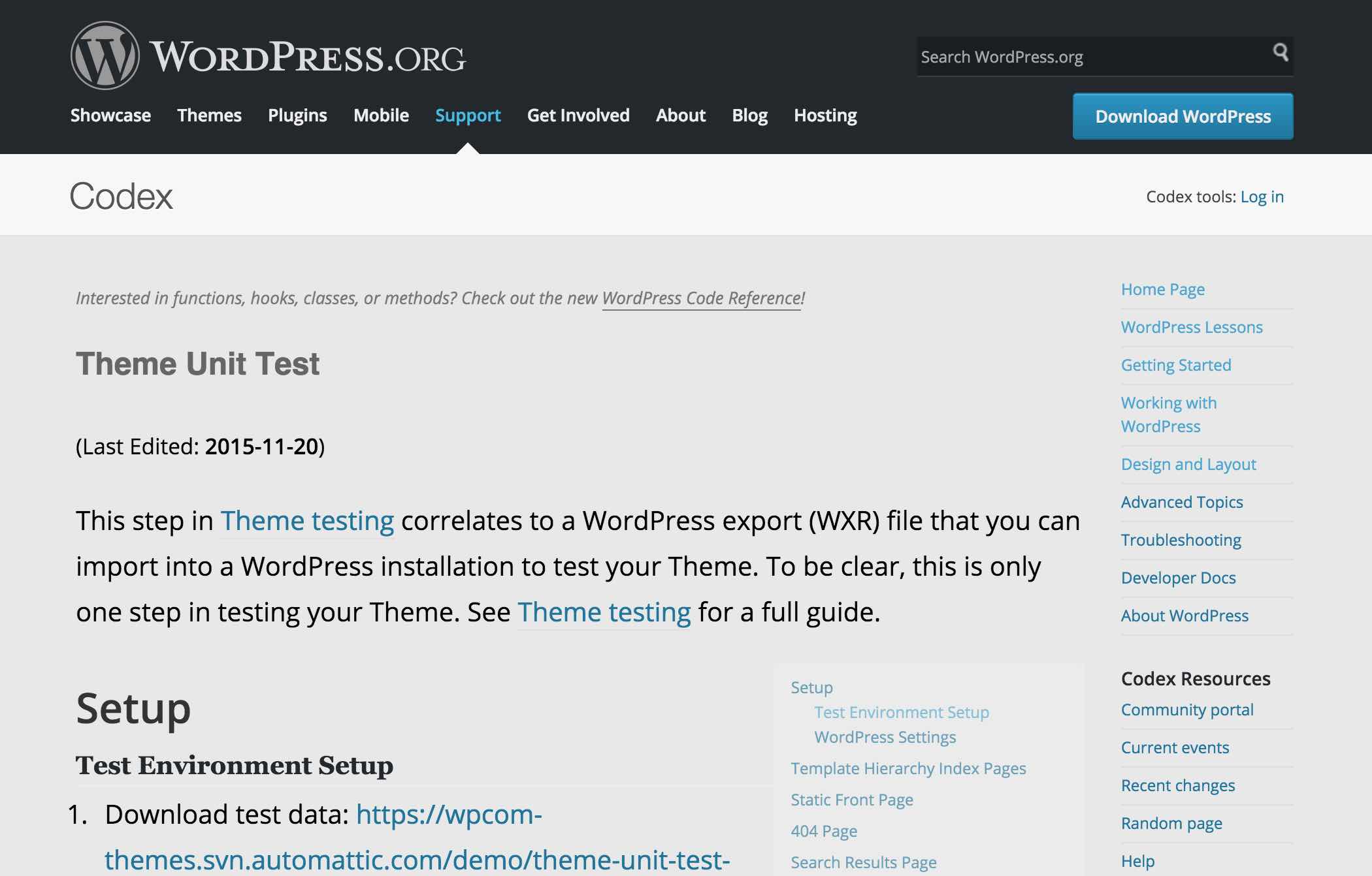 Wordpress Codex Readable