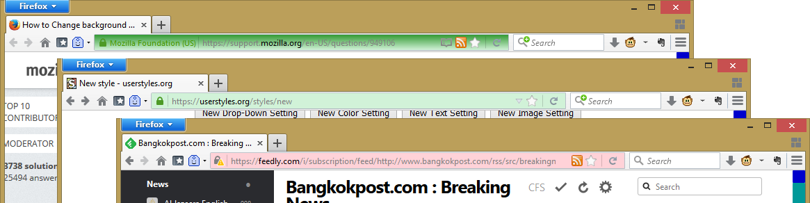 Colored Firefox's HTTPS Location Bar