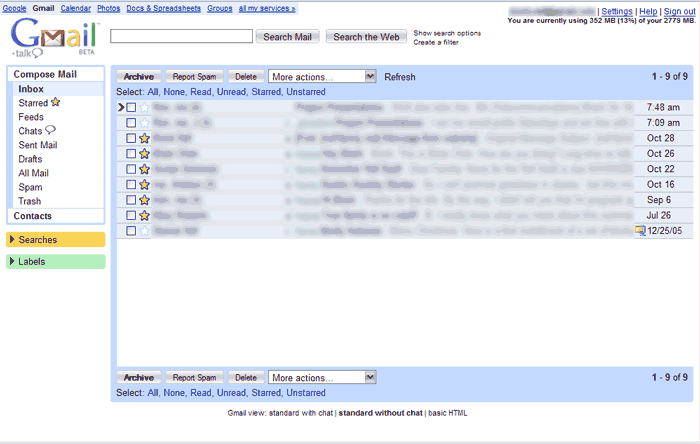 Gmail: sidebar/fixed height