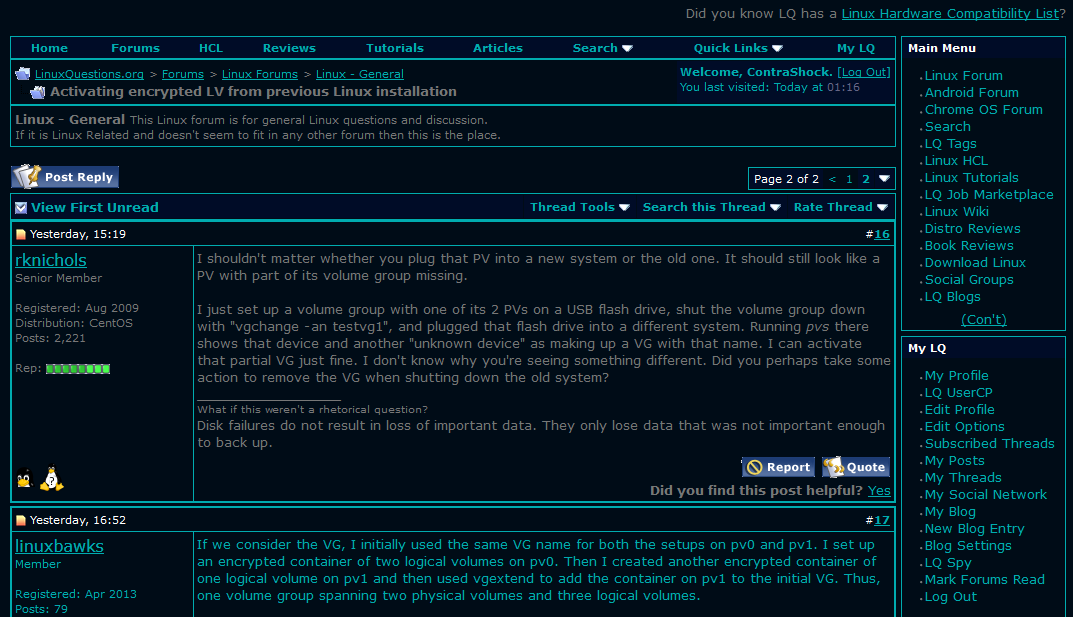 LinuxQuestions.org Dark Blue