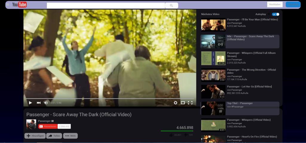 Youtube - Black Blue Dimmed