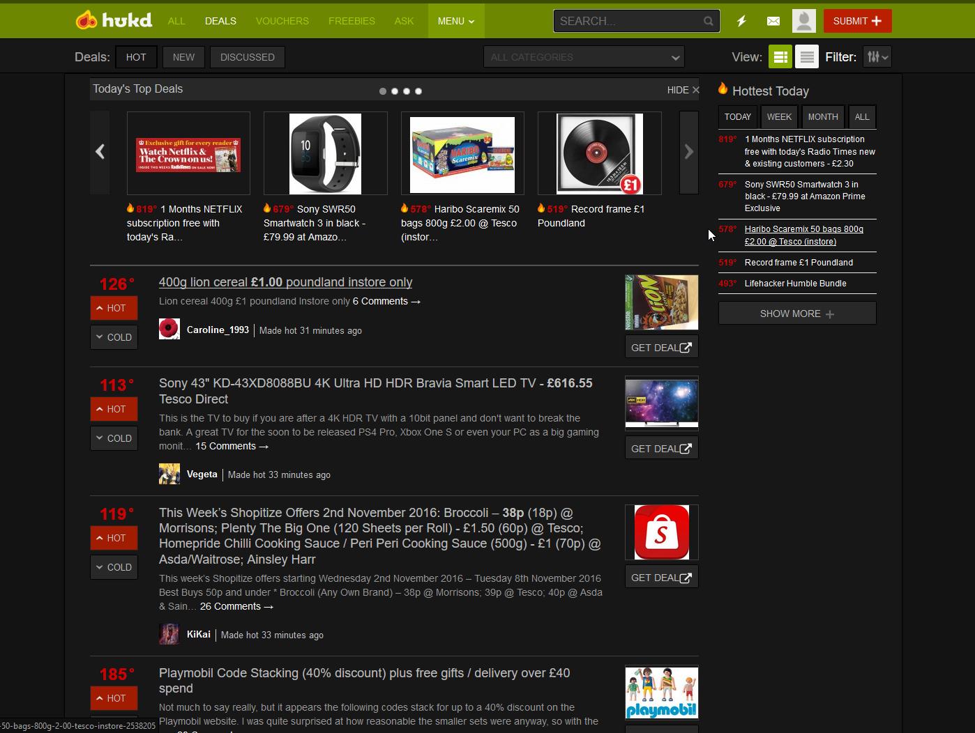 HotUKDeals Dark Theme v0.90
