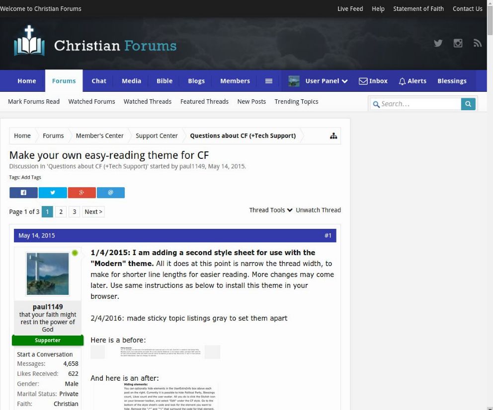 ChristianForums -Modern theme
