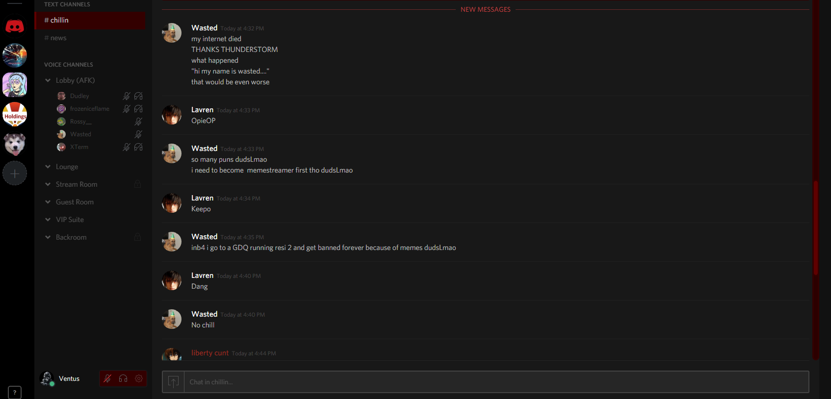Black and Red Discord
