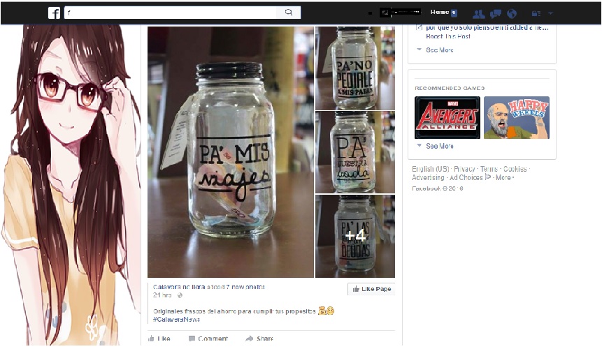 Chica lentes anime para facebook