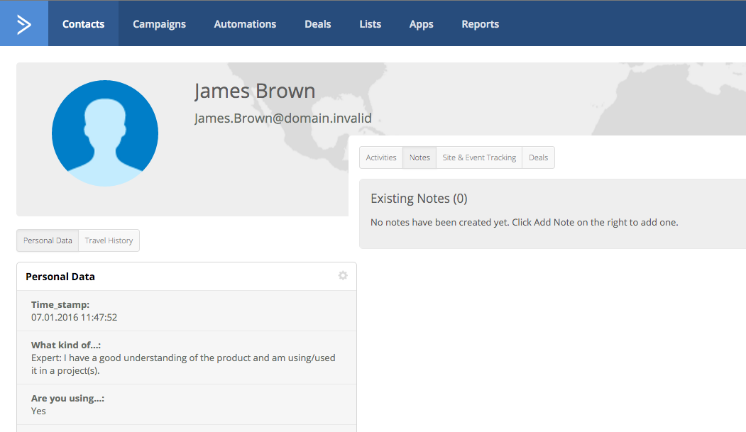 ActiveHosted - enhanced Personal Details