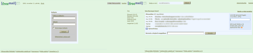 Freemail.hu - clean v0.21
