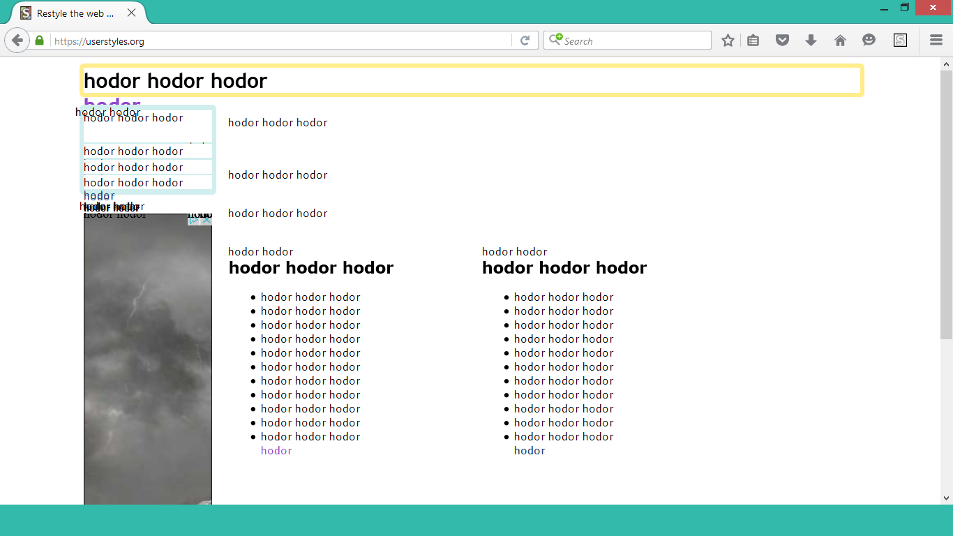 hodor - Global Style!