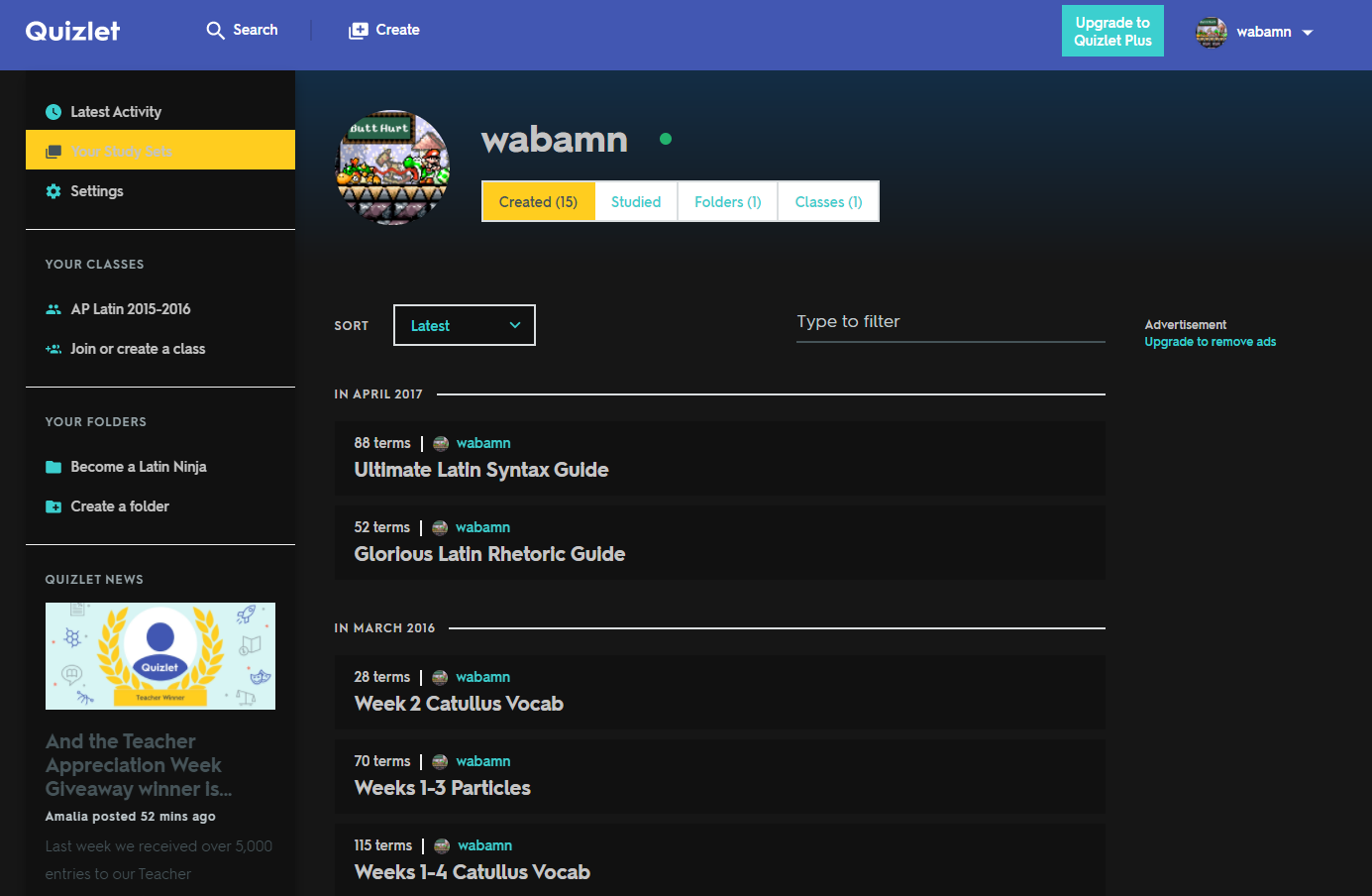 Dark Quizlet–Midnight