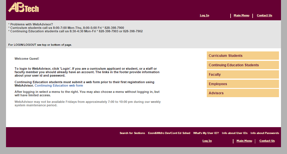 ABTech WebAdvisor CSS Overrides