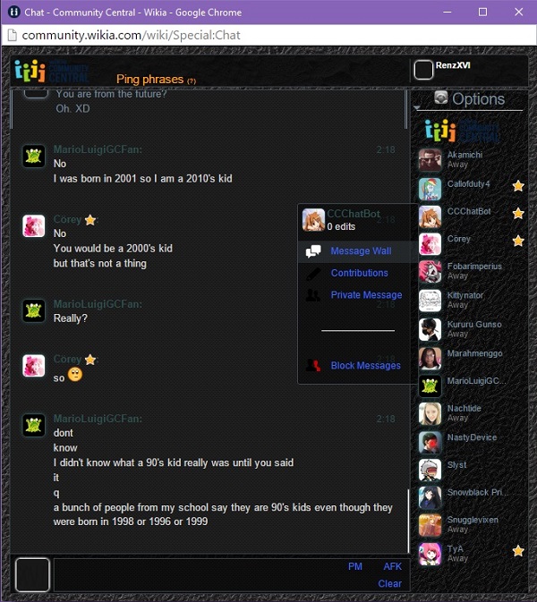 Wikia Chat Skin: Black Metal