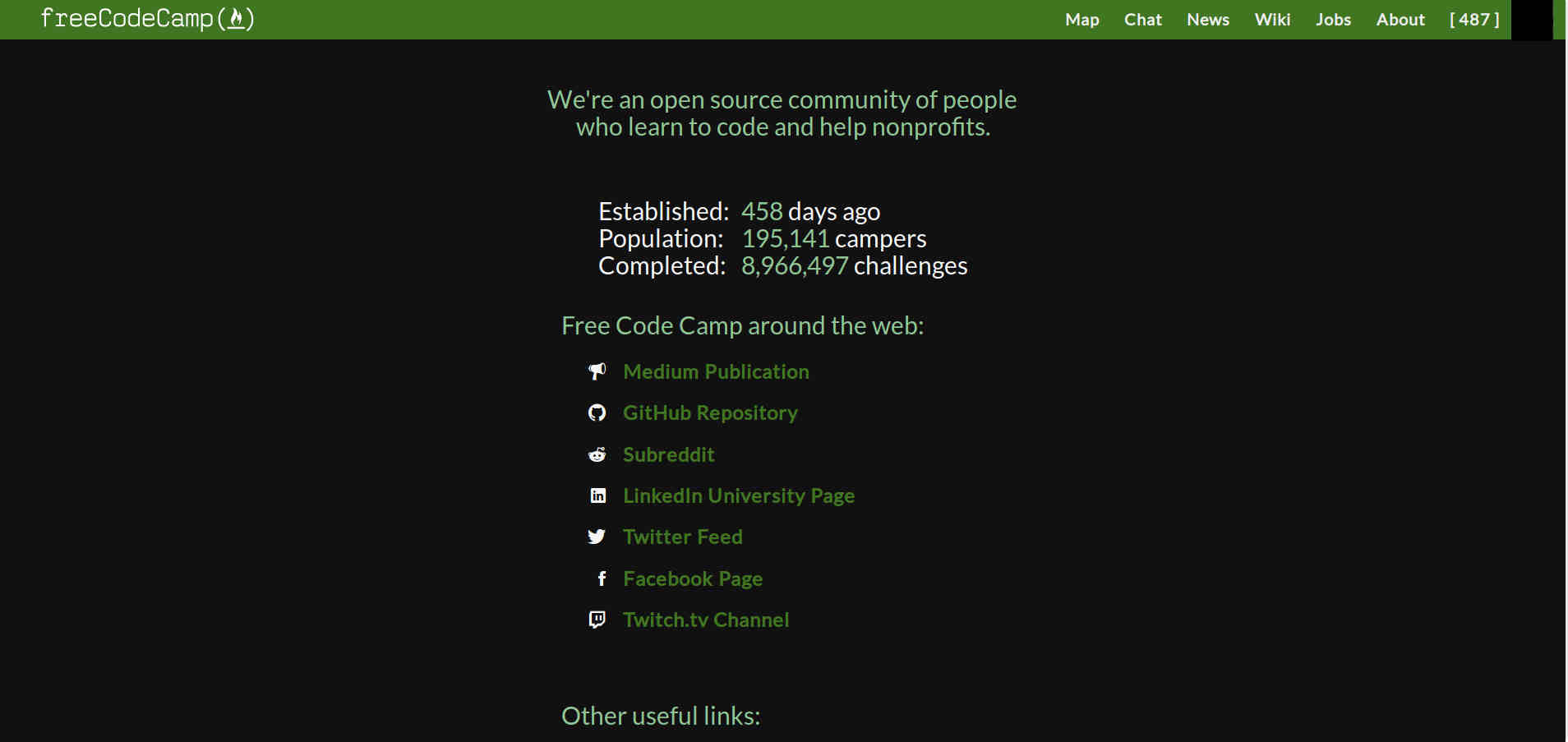 freeCodeCamp Dark Green