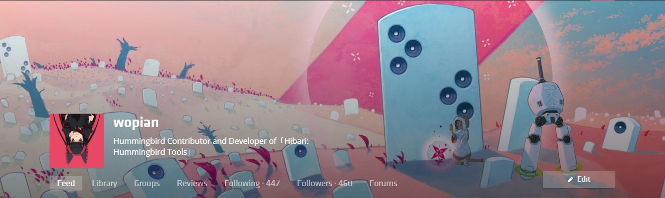 Hummingbird Profile Covers: Gradient 50% strength