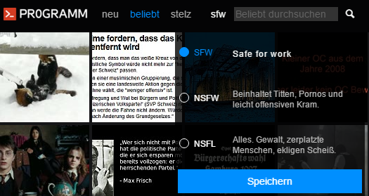 Pr0gramm Themes/Vertical comment lines