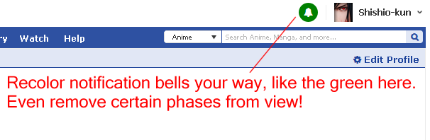 Recolor/remove notification bells