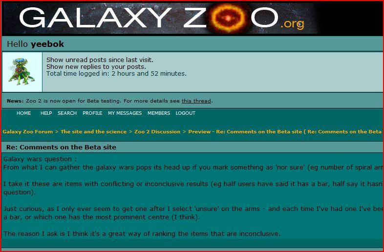 Galaxy Zoo Forum - teal