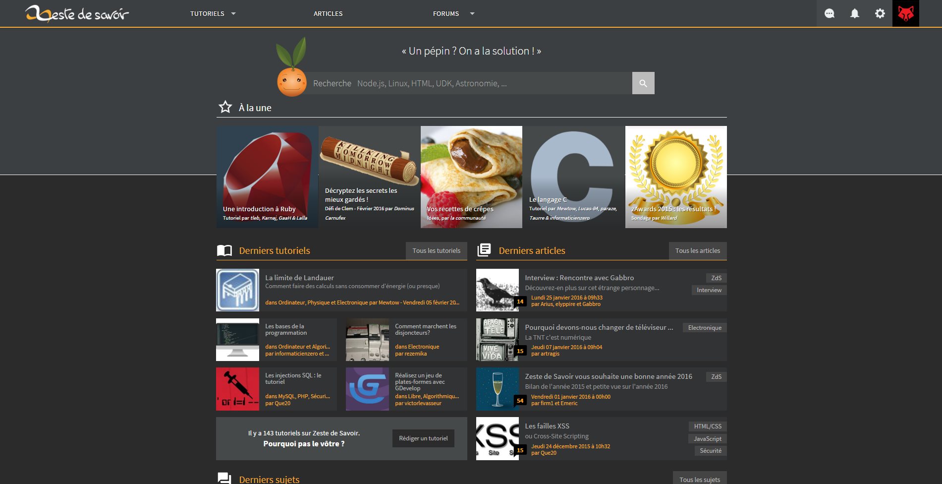 Zeste de Savoir - Dark