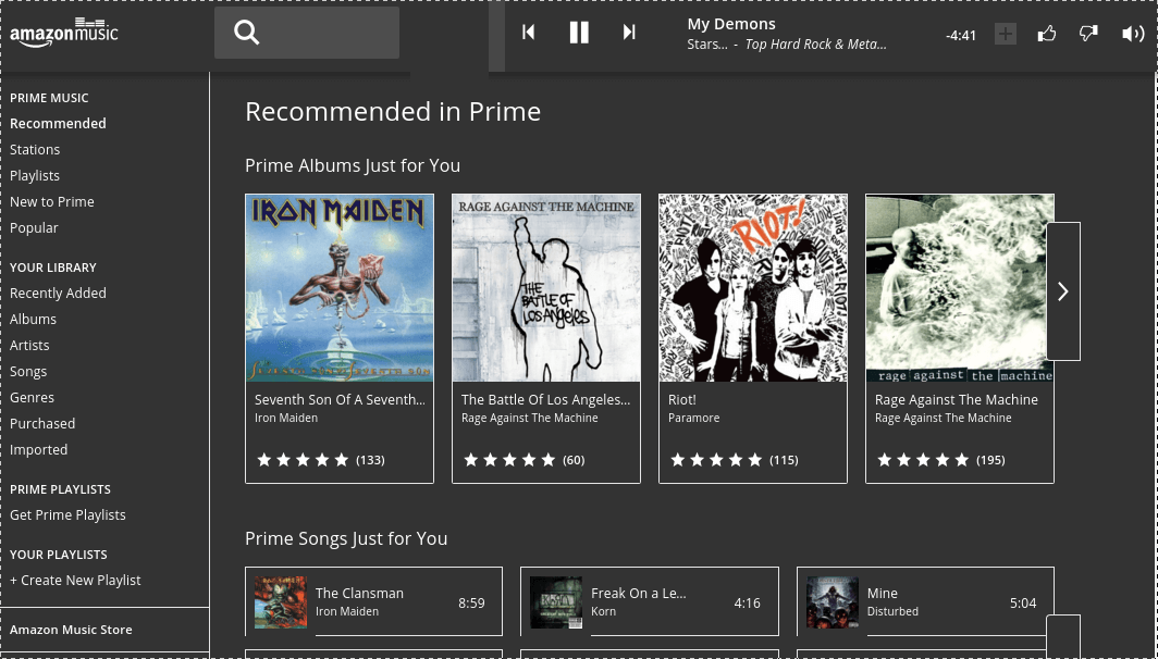 Amazon Music Dark