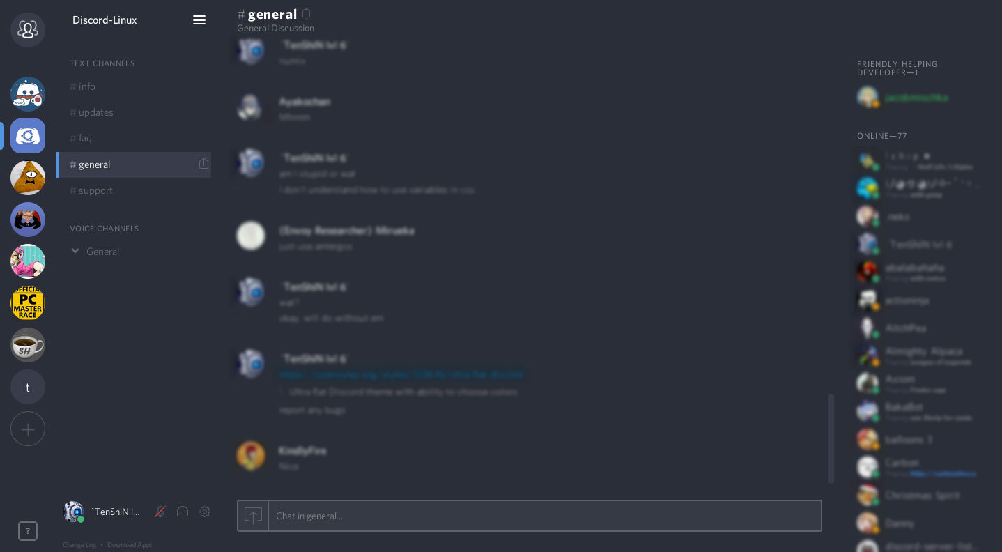 Ultra Flat Discord (you can set own colors)