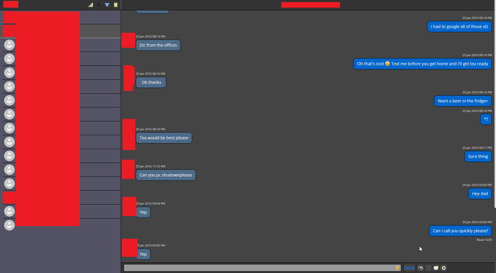 Dark remote messages theme for iOS iMessages