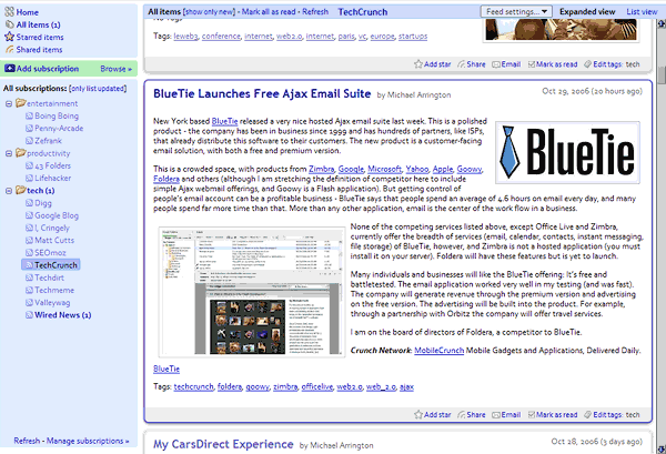 Google Reader Optimized