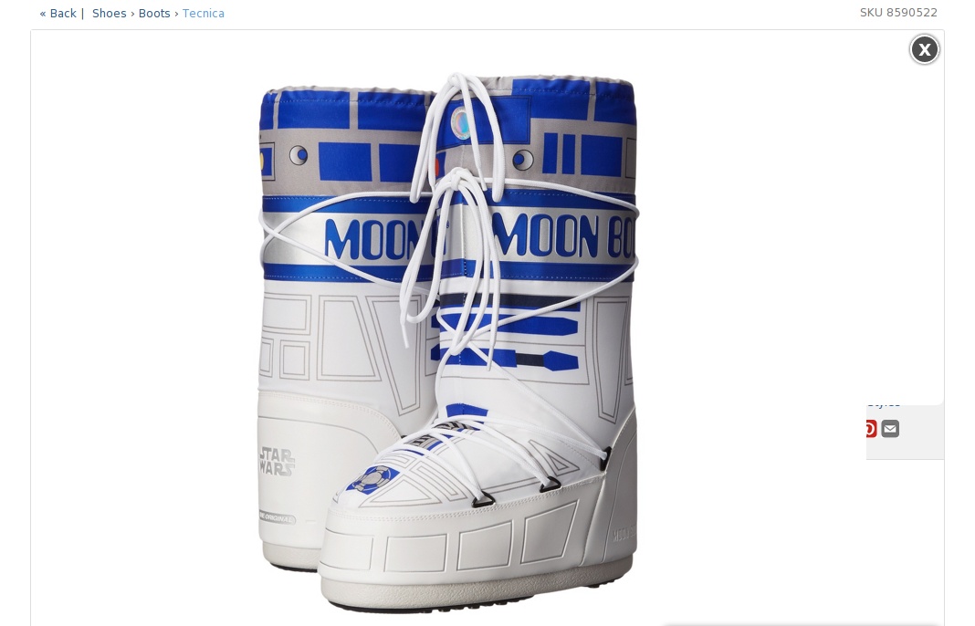 Zappos: big zoomed-in photo