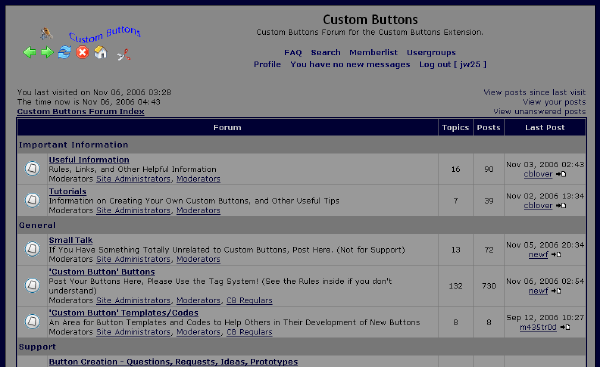 Custom Buttons Forum Blue/Grey Style