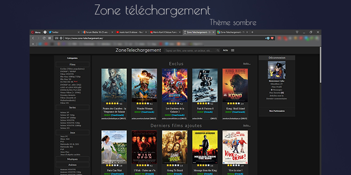 Zone-Telechargement - Thème Sombre