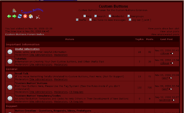 Custom Buttons Dark Style