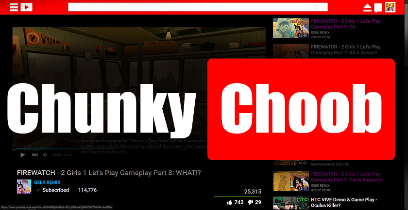 CHUNKY CHOOB - Red and Black theme for Youtube