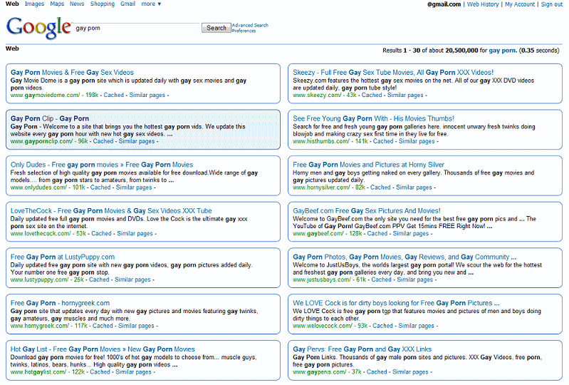 Google Search - Clean, Crisp & Columnized