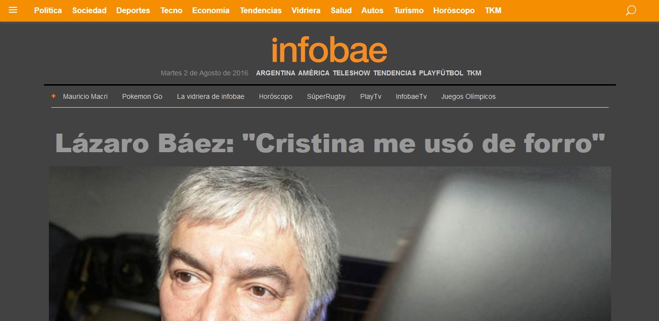 Infobae.com (Dark theme)