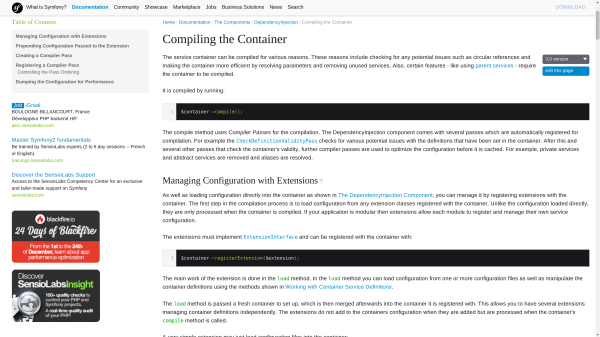 Symfony.com width 100%