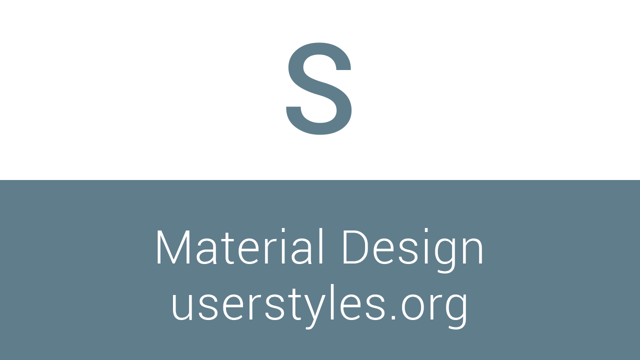 Material Design userstyles.org