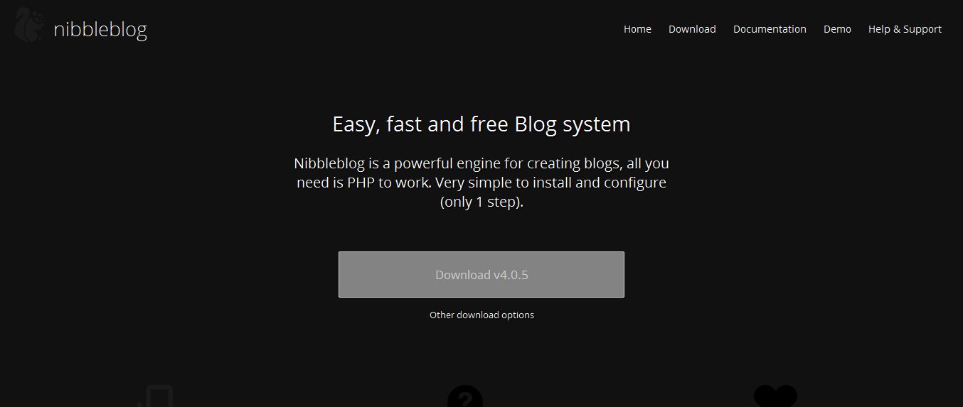 nibbleblog - dark