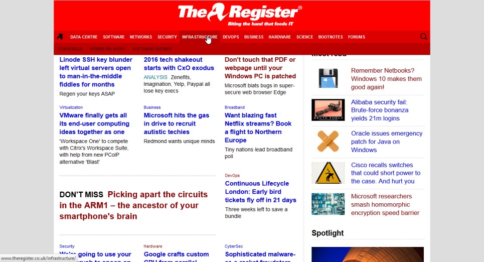 The Register Old/New Mix