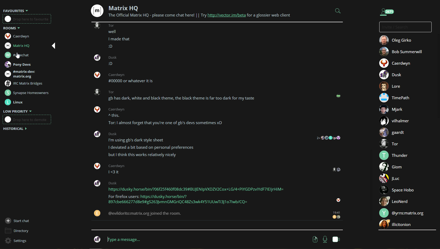 Vector IM Dark Theme