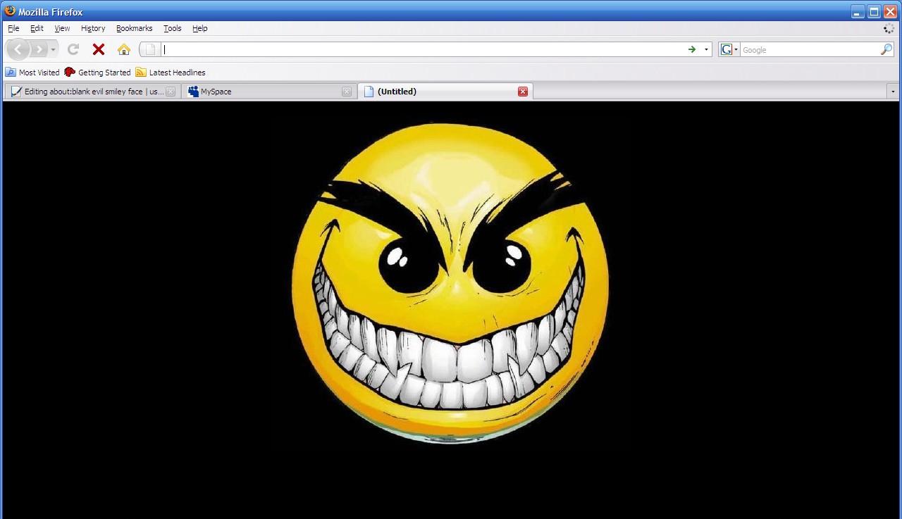 about:blank evil smiley face