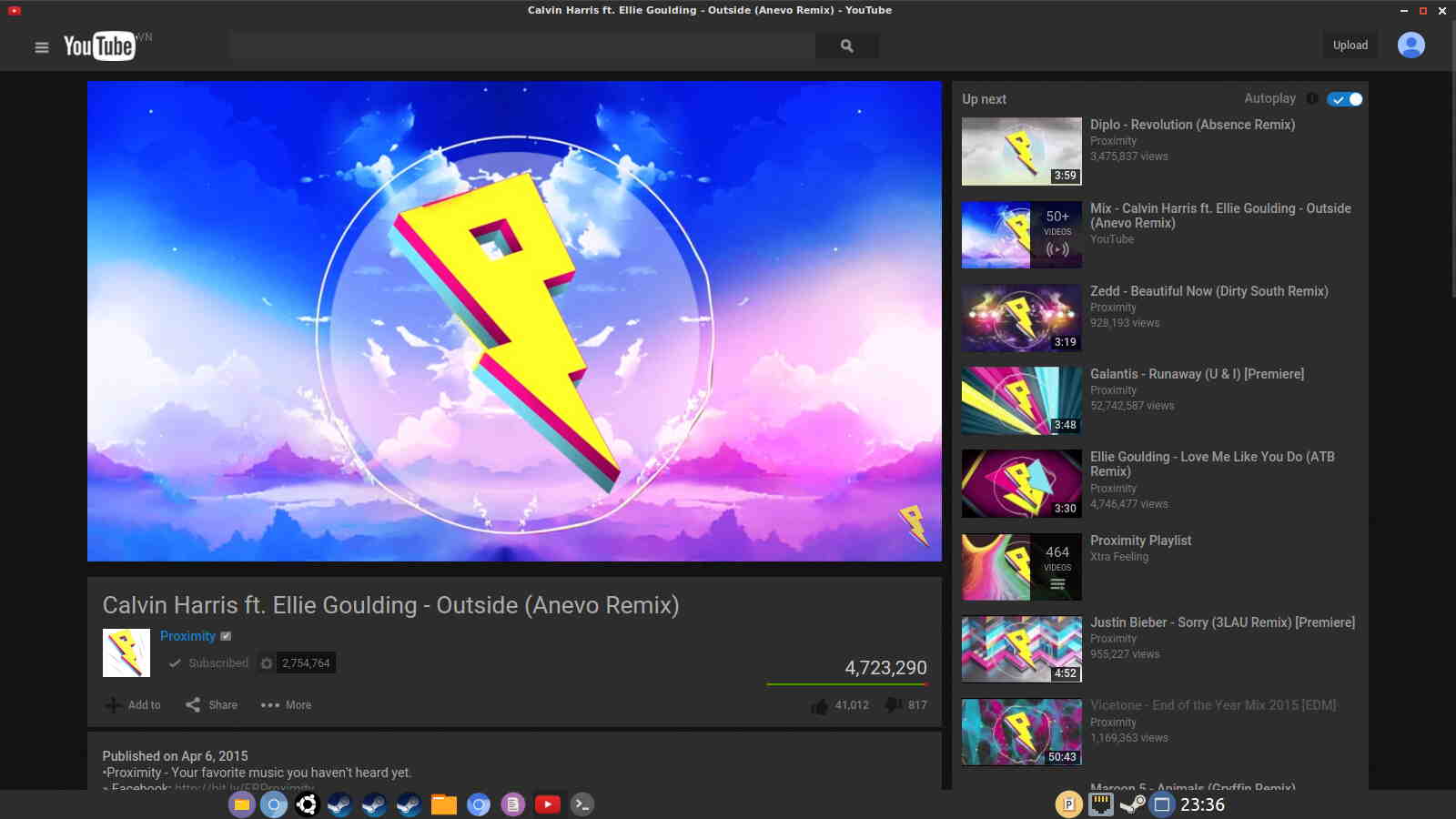 YouTube Numix Theme