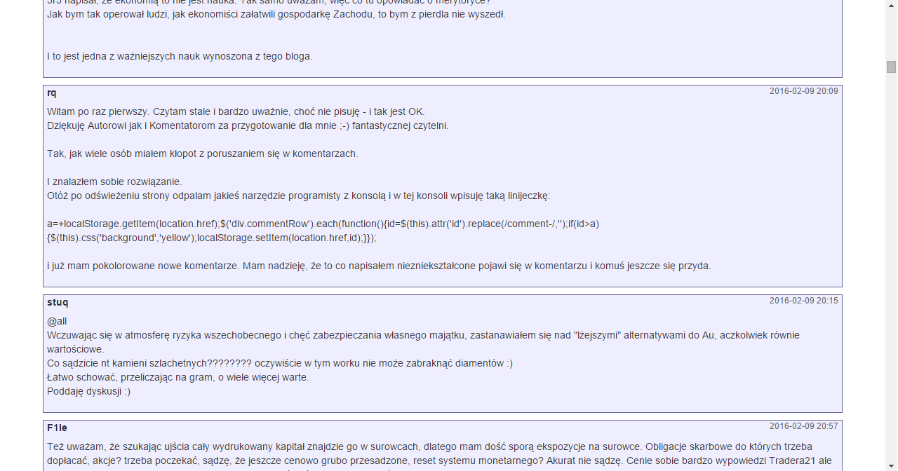 independenttrader.pl - kolorowe komentarze