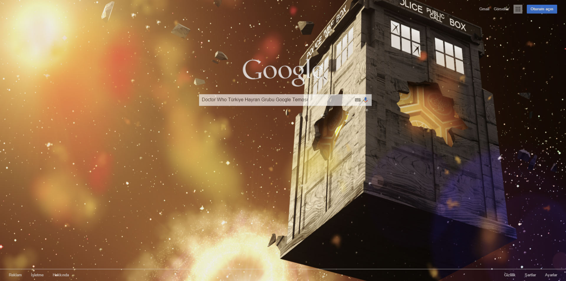 Doctor Who Türkiye Hayran Grubu Google Teması