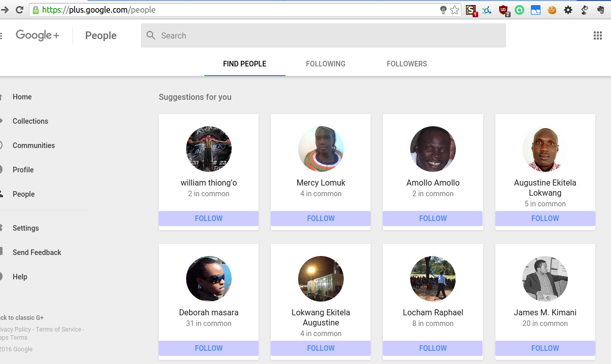 Google Plus Highlight follow button