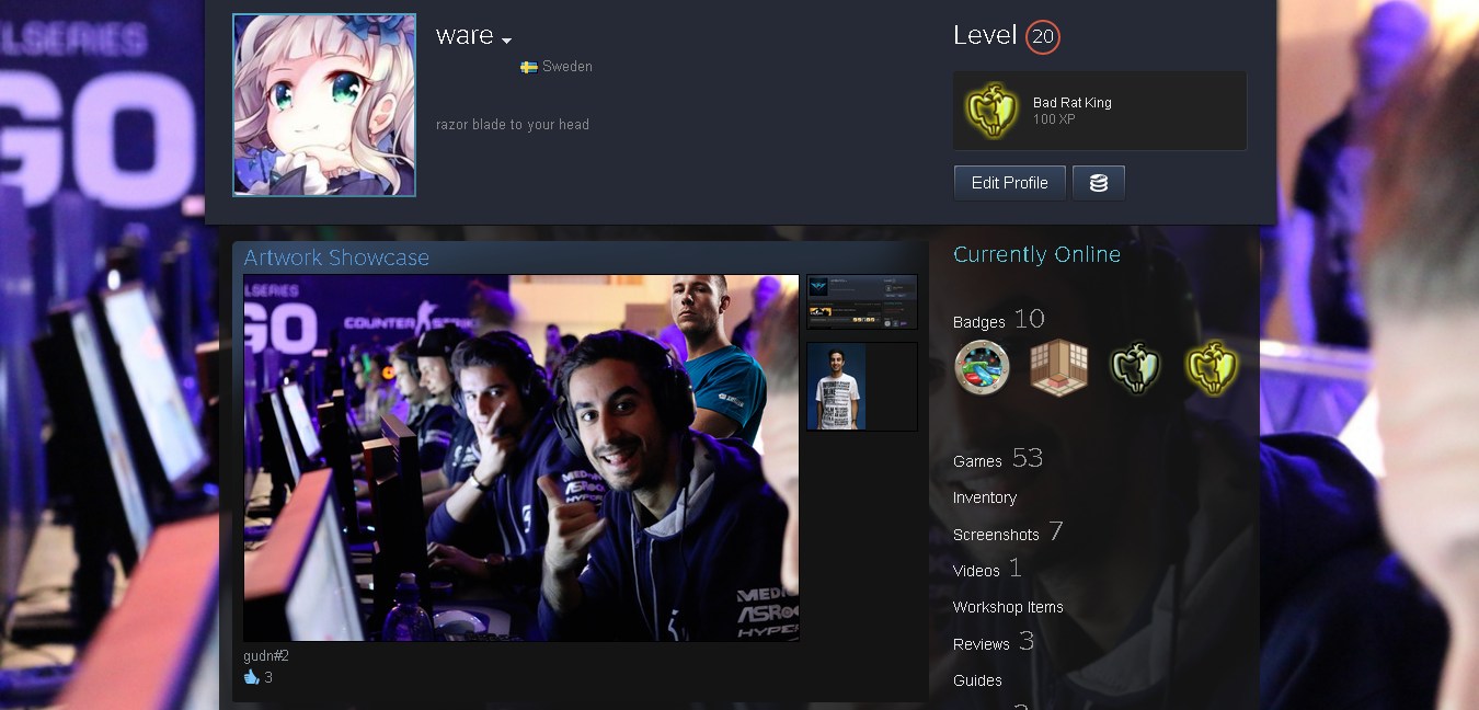 Custom Steam Profile Background